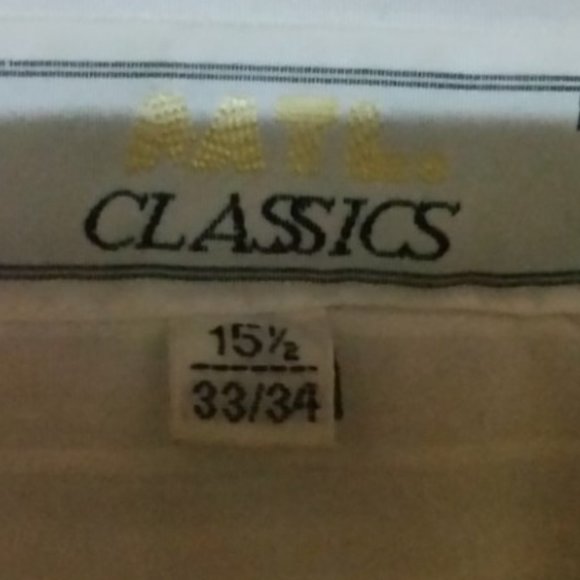 white dress shirt, Classic, 15 1/2 neck x 33-34 - Picture 2 of 2
